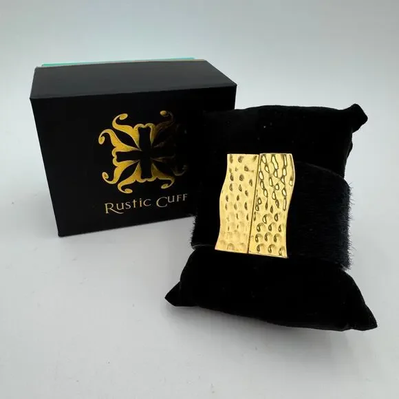 Rustic Cuff Haley Calfhair Cuff 1" Wrap Magnetic Gold Clasp NIB - Picture 7 of 7
